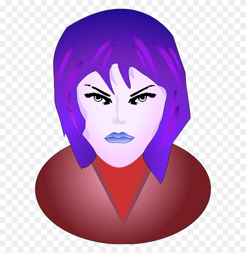 Mad Face Woman Angry Face Vector Clipart Woman Face Clipart FlyClipart