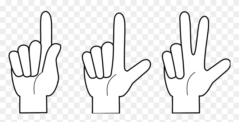 958x453 One Finger Clipart
