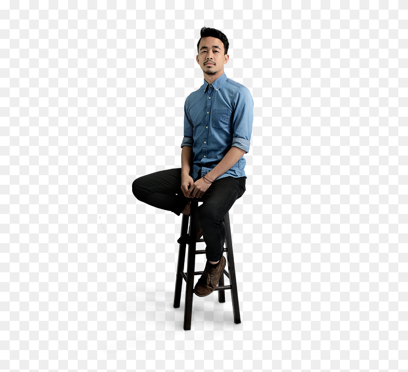 433x705 Person Sitting In Chair PNG