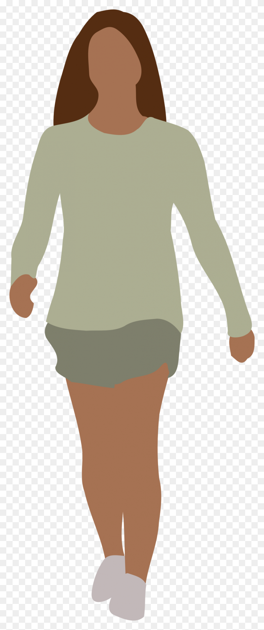 958x2387 Person Walking Clipart