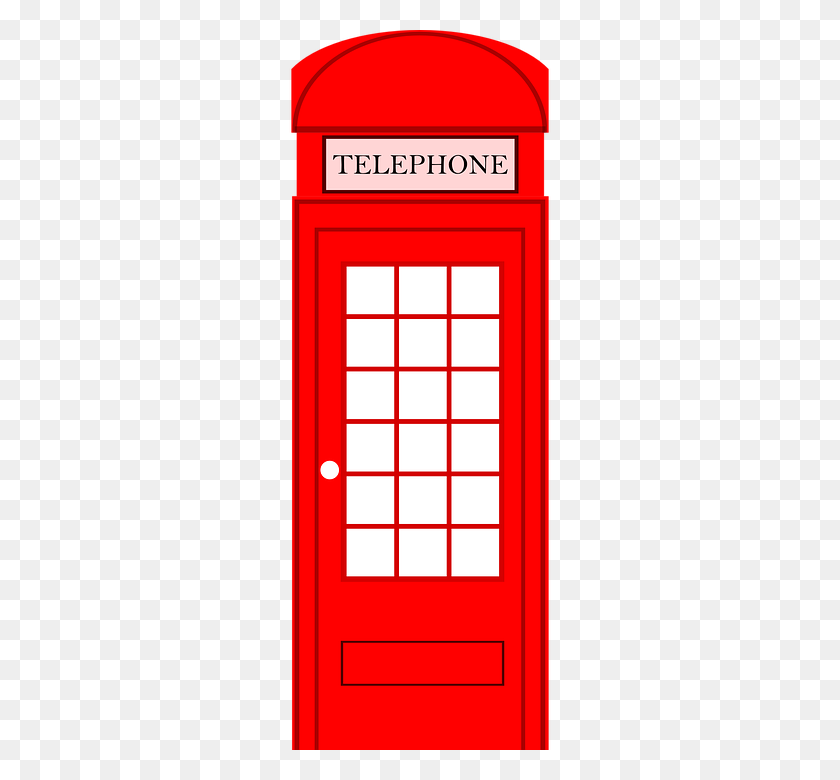 360x720 Phone Booth Clipart
