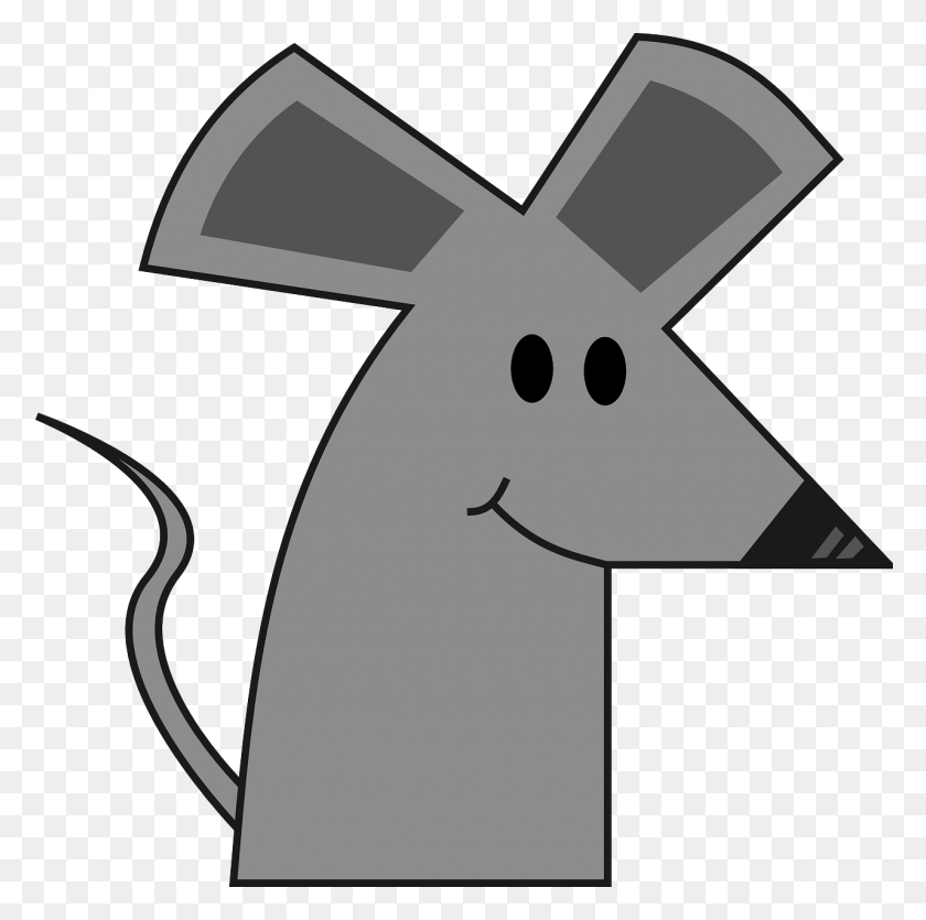 1280x1272 Rat Clipart Black And White