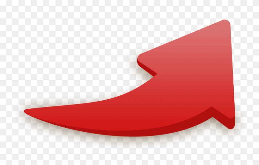 795x486 Red Curved Arrow PNG
