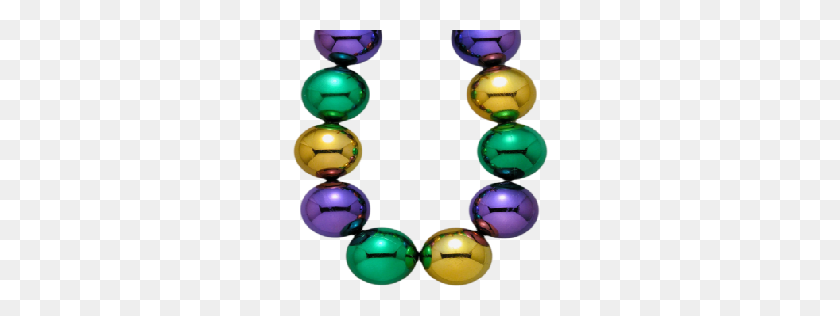 256x256 Mardi Gras Beads Clip Art