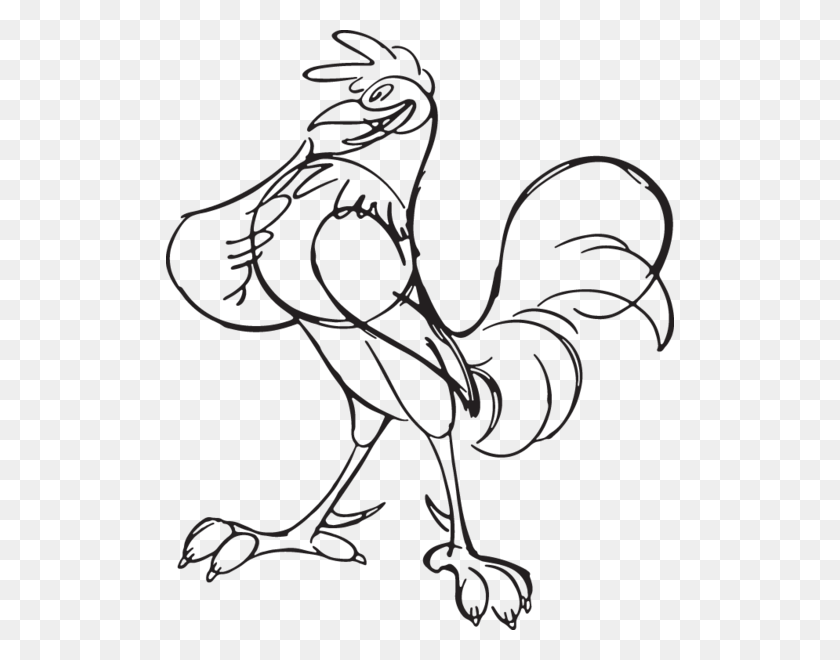 508x600 Rooster Clipart Black And White