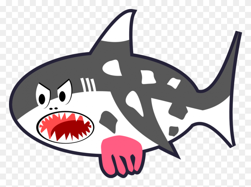 958x695 Shark Black And White Clipart