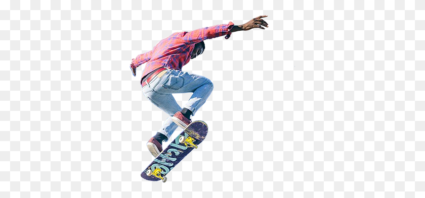 327x333 Skateboarder PNG