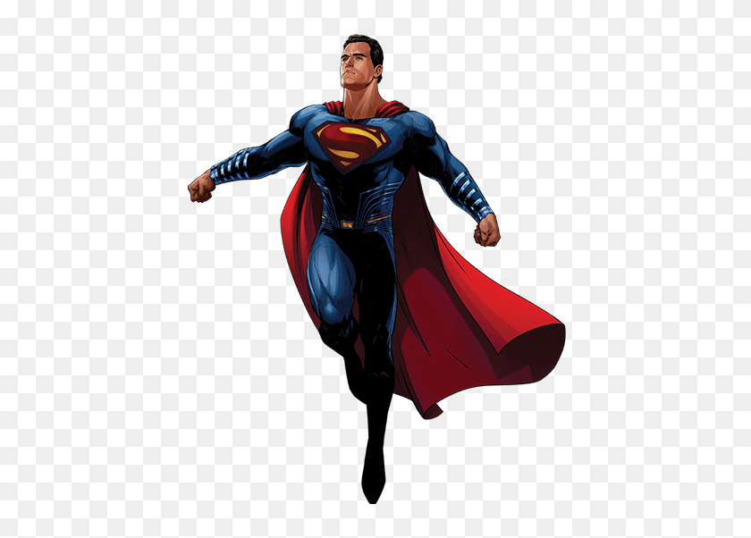 428x542 Superman Flying PNG