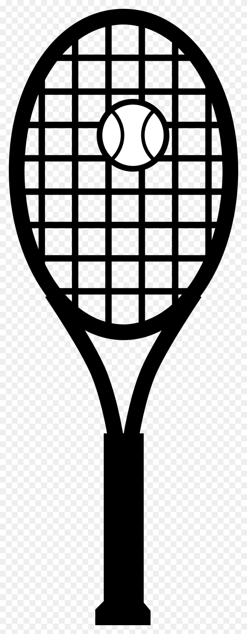 958x2574 Теннисный Мяч Клипарт Черно-Белый
