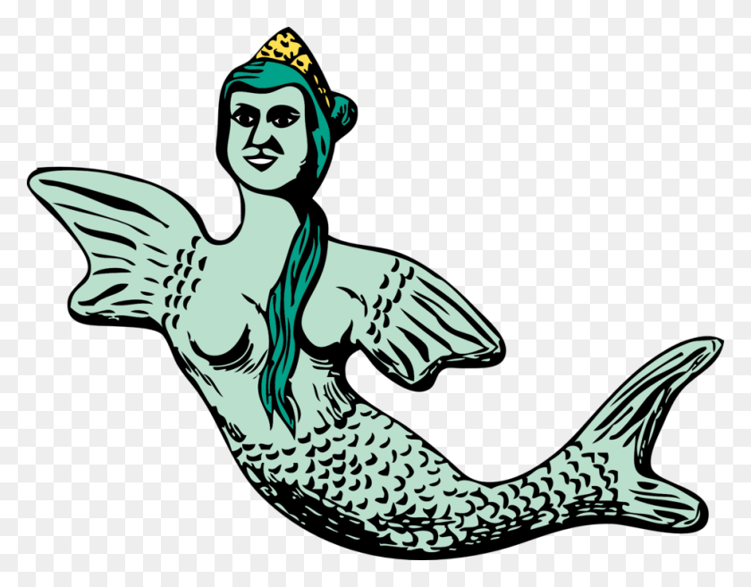 958x734 Mermaid Clip Art