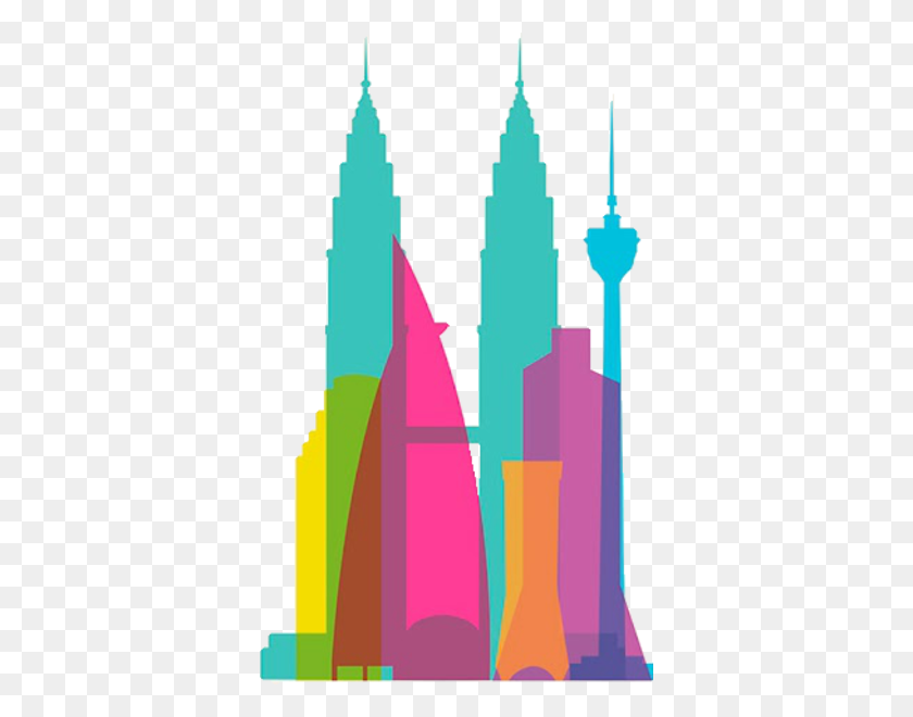 362x600 Twin Towers Clipart