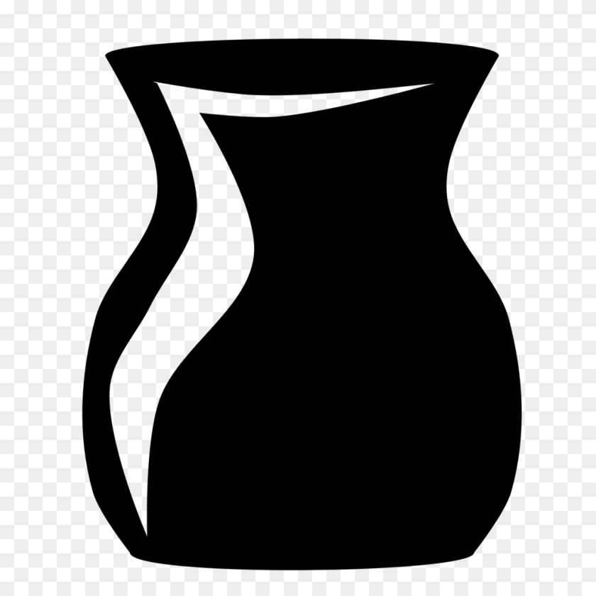 958x958 Vase Clipart Black And White