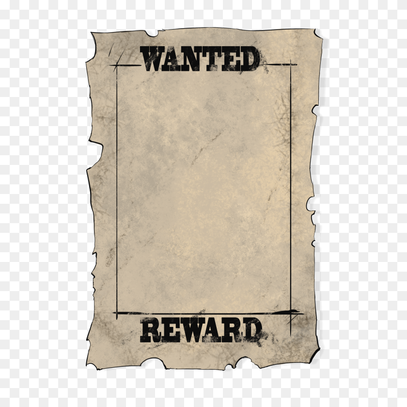 4000x4000 Wanted Poster PNG