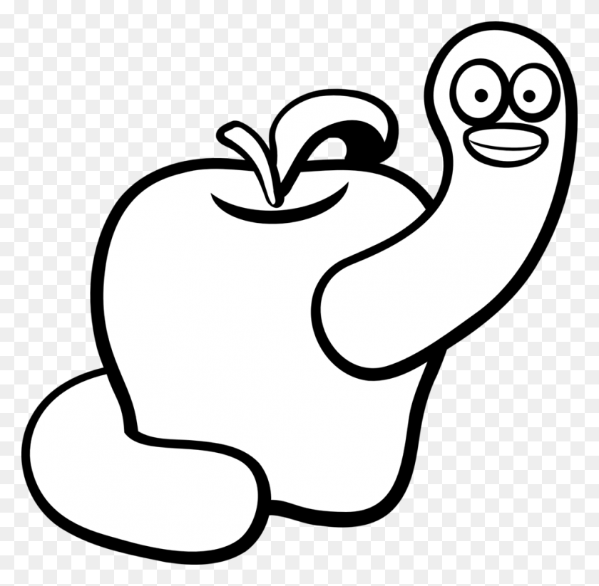 958x938 Worm Clipart Black And White