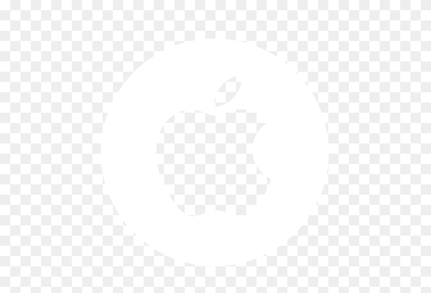 512x512 Apple Logo PNG White