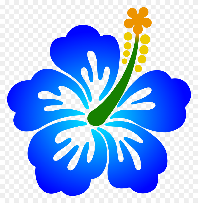 2311x2375 Blue Flower Clipart