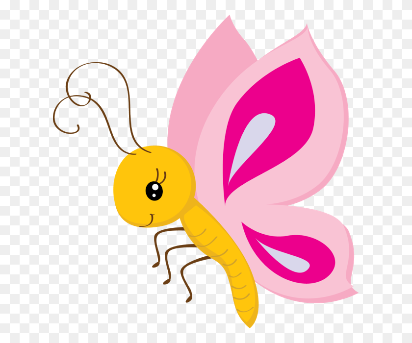 623x640 Butterfly Outline Clipart