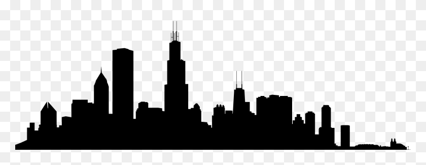 1500x510 City Skyline Silhouette PNG
