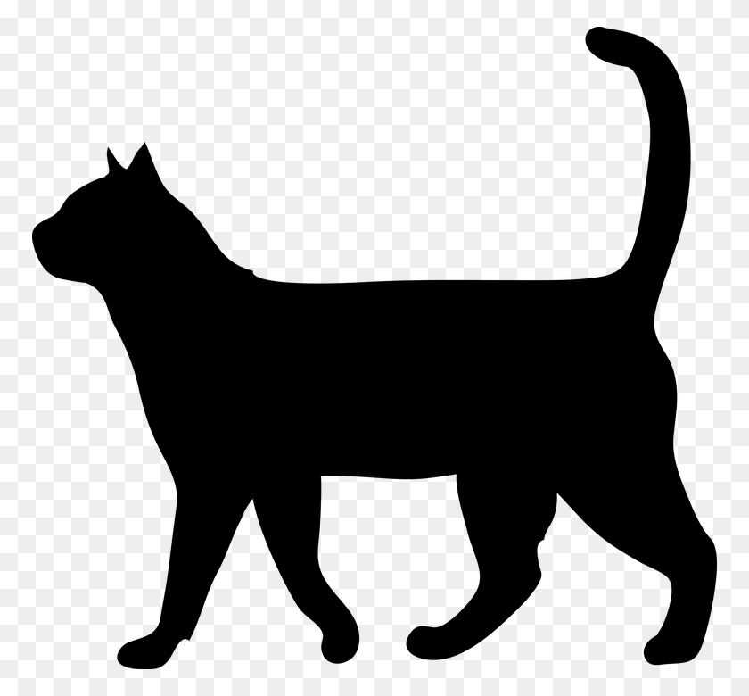 768x720 Cute Black Cat Clipart