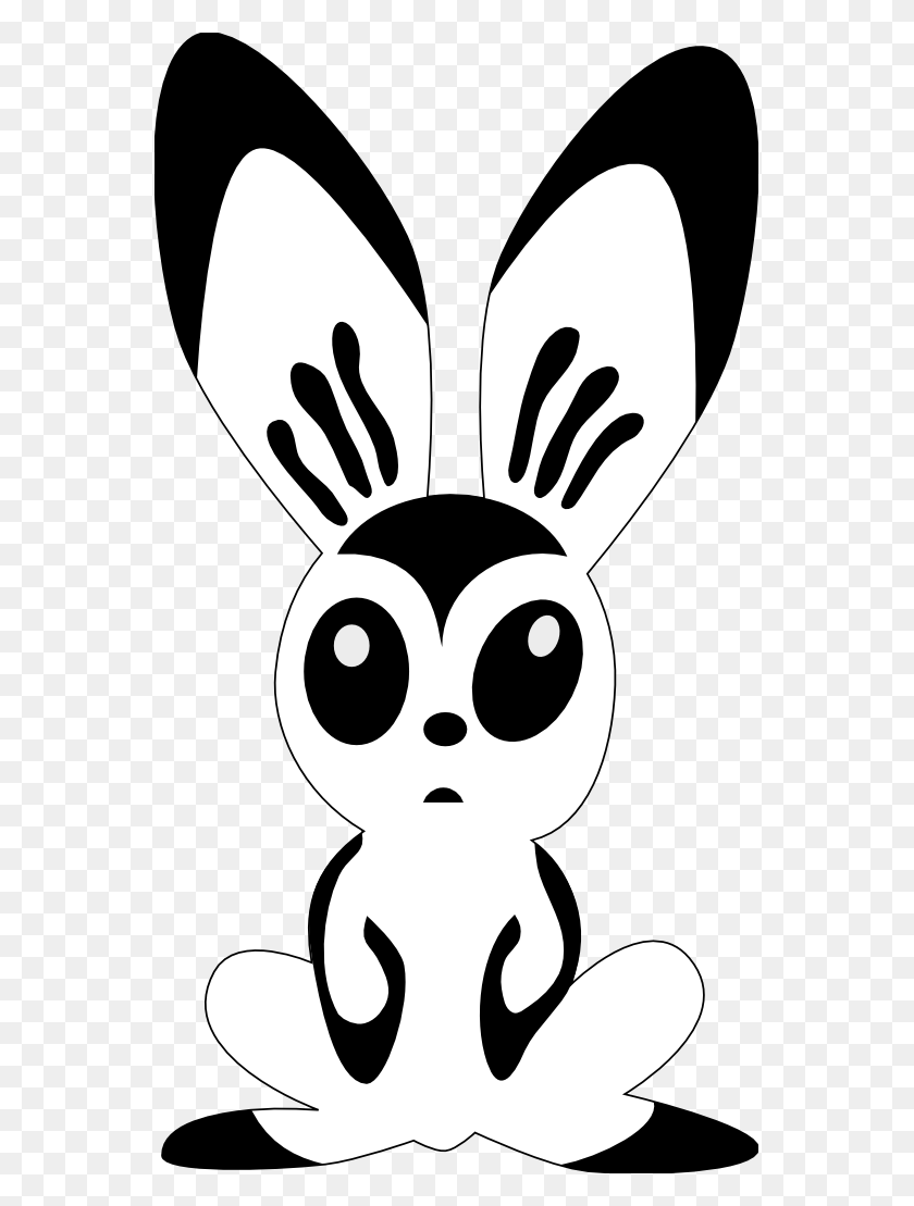 555x1049 Easter Bunny Clipart Black And White