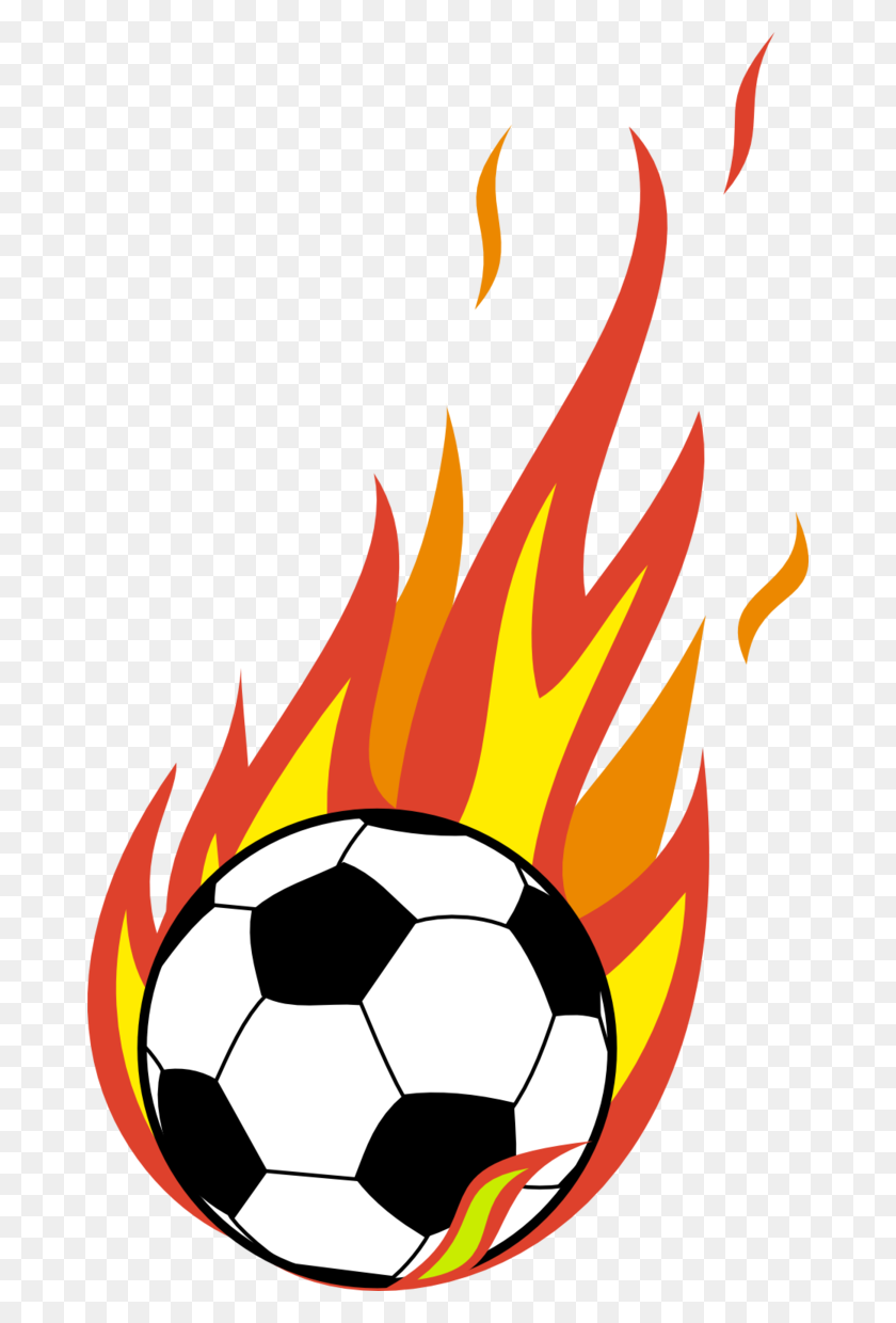 676x1180 Flaming Football Clipart