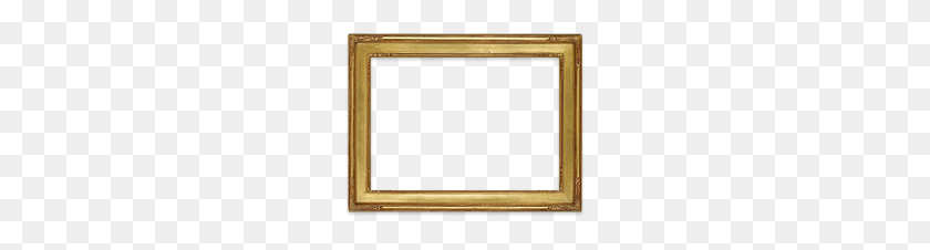 216x166 Gold Picture Frame PNG