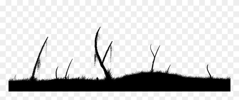 1600x600 Grass Silhouette PNG