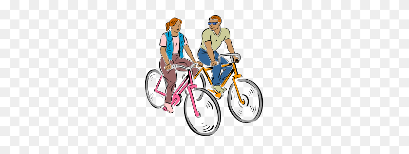 246x257 A Bicycle Ride - Learning To Ride A Bike Clipart