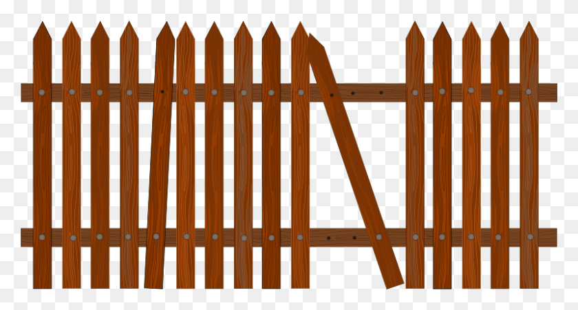 800x402 A Broken Fence Free Download Png Vector - Fence PNG