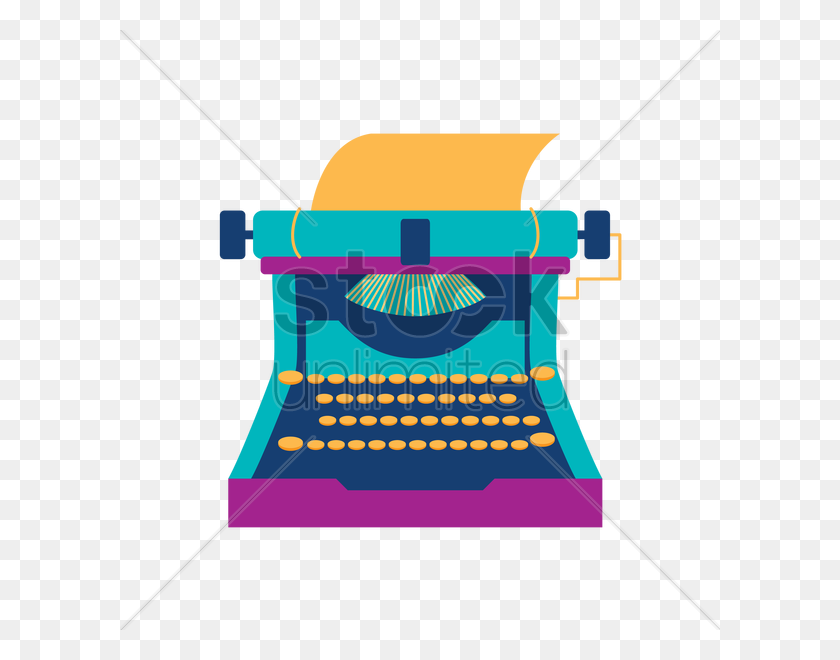 600x600 A Classic Typewriter Vector Image - Typewriter Clipart