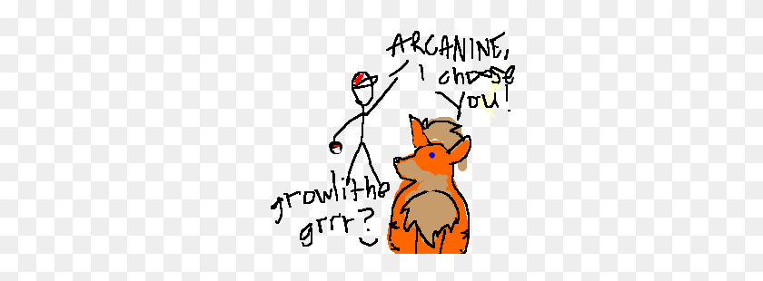 300x250 A Confused Growlithe Gets Called Arcanine Drawing - Arcanine PNG