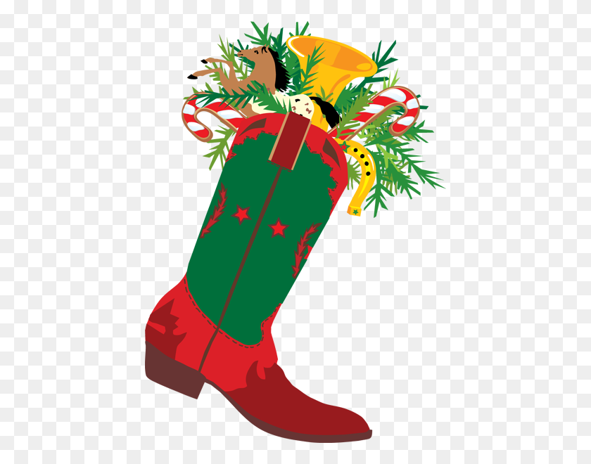 428x600 A Cowboy Christmas Boot Christmas Cowboy Christmas, Christmas - Santa Boots Clipart