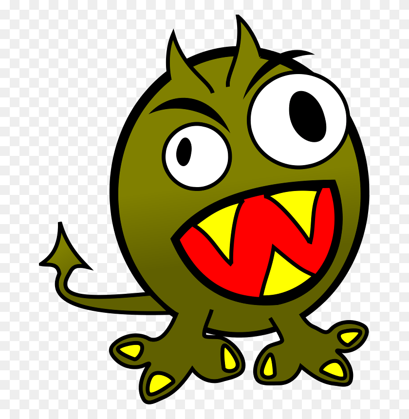 679x800 A Funny Little Angry Monster Free Download Png Vector - Monster Mouth PNG