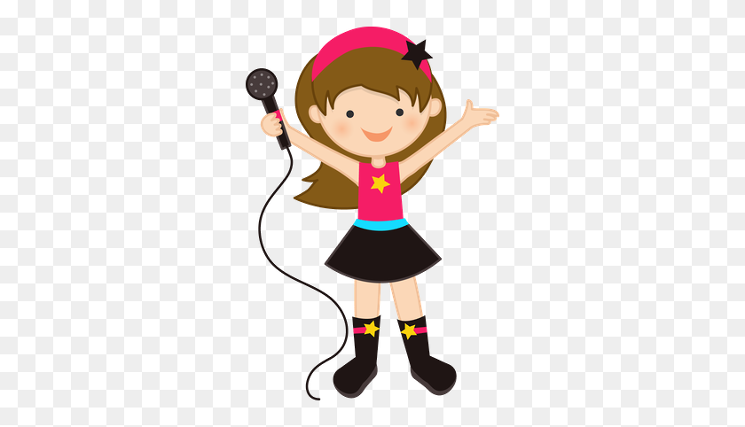 286x422 A Girl Singing Clipart - Young Woman Clipart
