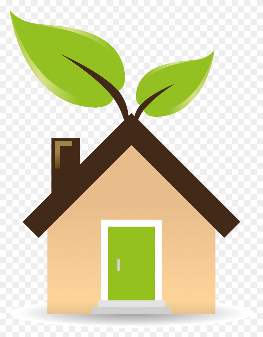 981x1280 Зеленый Дом - Это Энергоэффективный Дом - Go Green Clipart