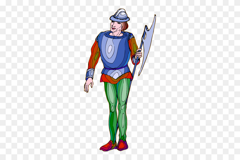 252x500 A Guard With Sharp Weapon - Shakespeare Clipart