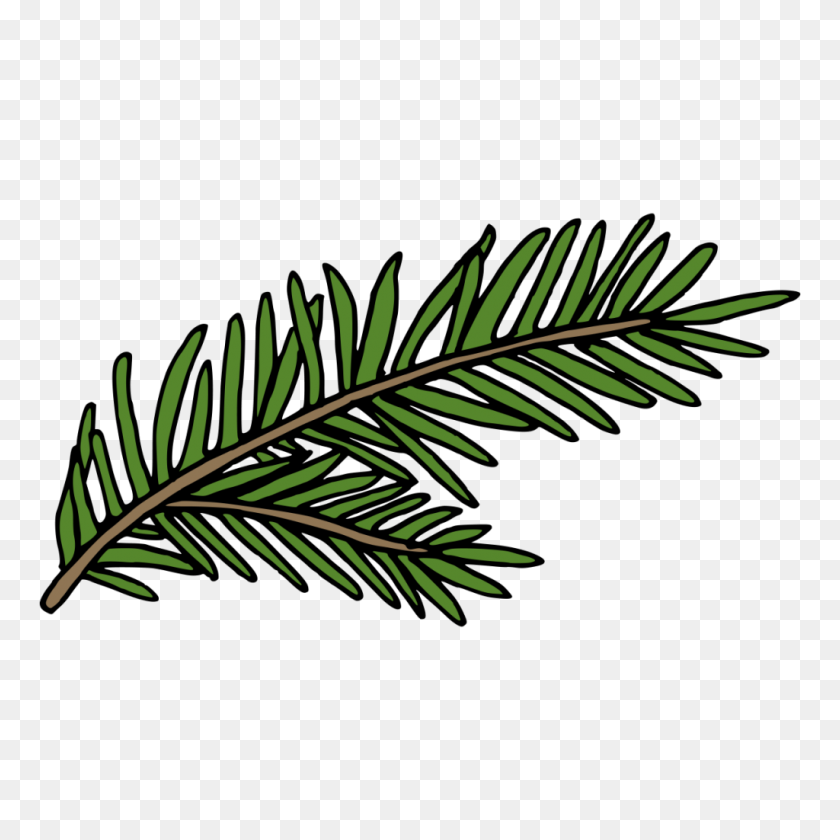 1024x1024 A Hand Painted Green Fern Winter Transparent Decorative Free Png - Fern Leaf Clipart