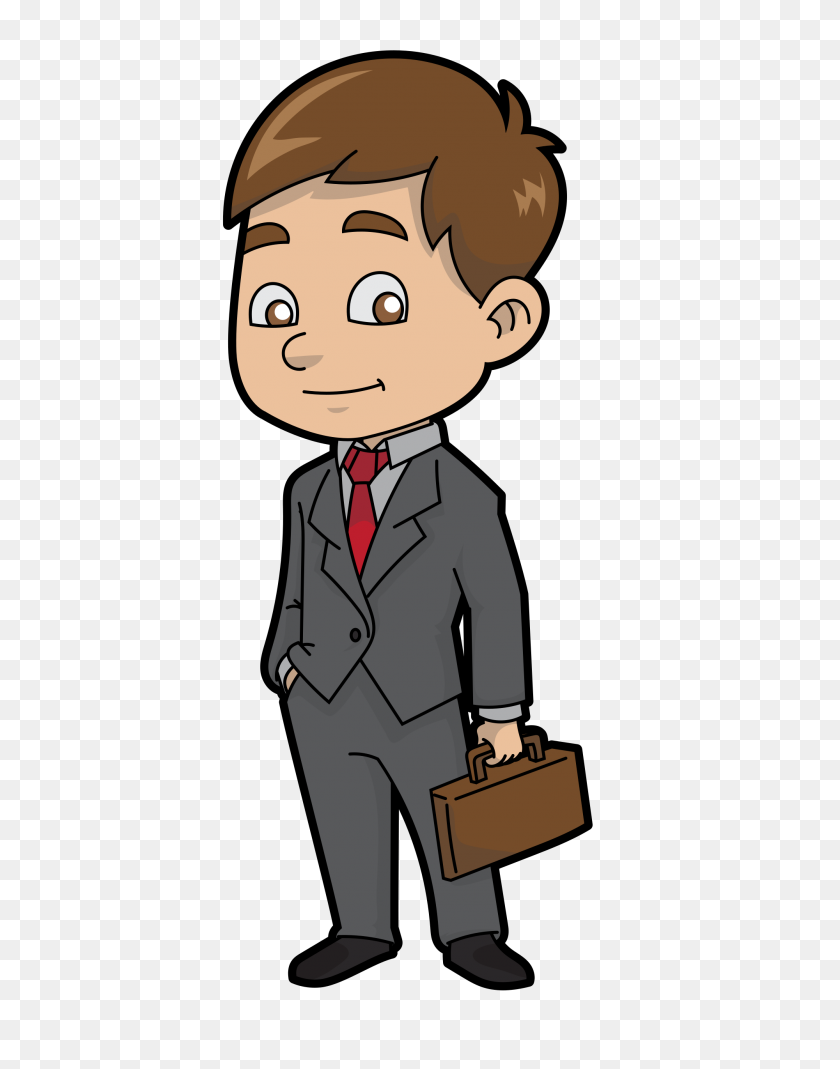 2000x2588 A Humble Cartoon Businessman - Cartoon Person PNG