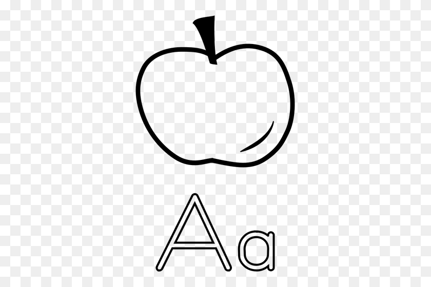 311x500 A Is For An Apple Vector Clip Art - Aa Clip Art