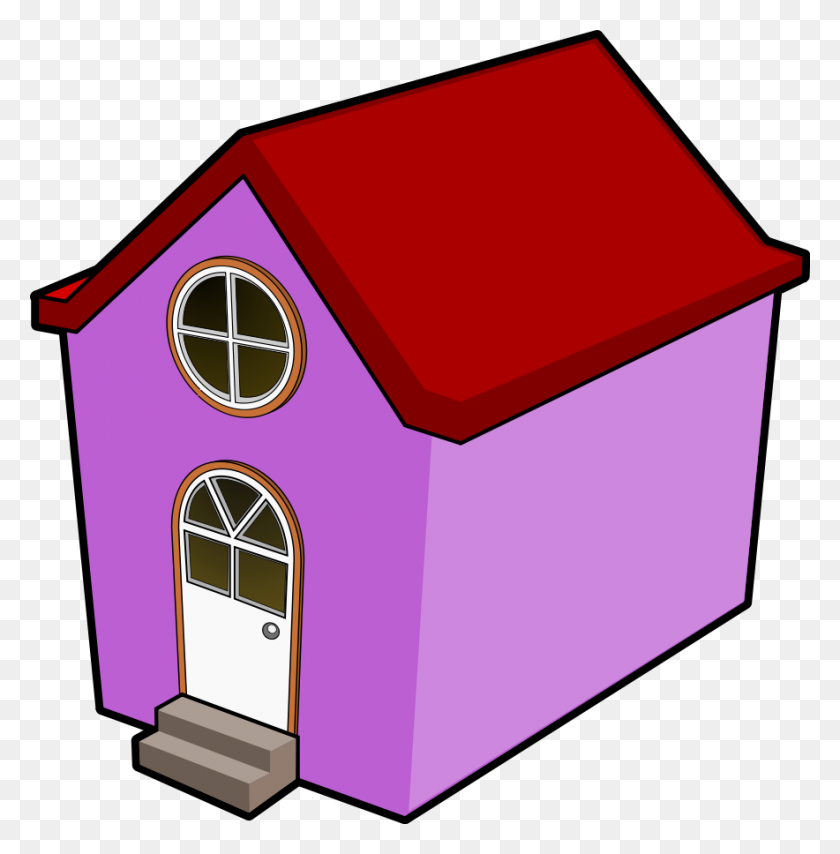 884x900 A Little Purple House Png Clip Arts For Web - Cartoon House PNG