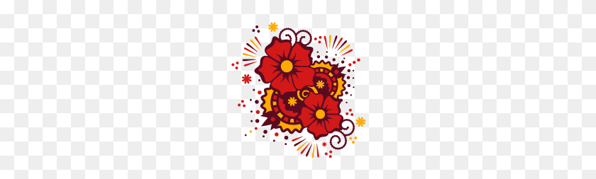 190x193 A Mehndi Flower Tattoo - Flower Tattoo PNG