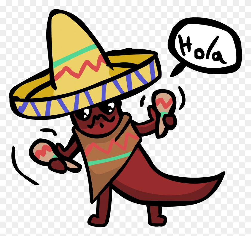 2000x1867 A Mexican Chili - Mexican Poncho Clipart