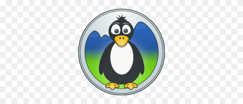 300x300 Un Pingüino En Las Montañas Png Clipart Para Web - Montañas Blanco Y Negro Clipart
