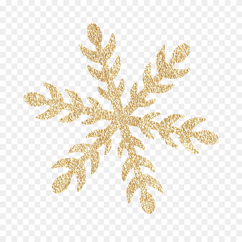 1024x1024 A Piece Of Golden Snowflake Transparent Free Png Download Png - Gold Snowflakes PNG
