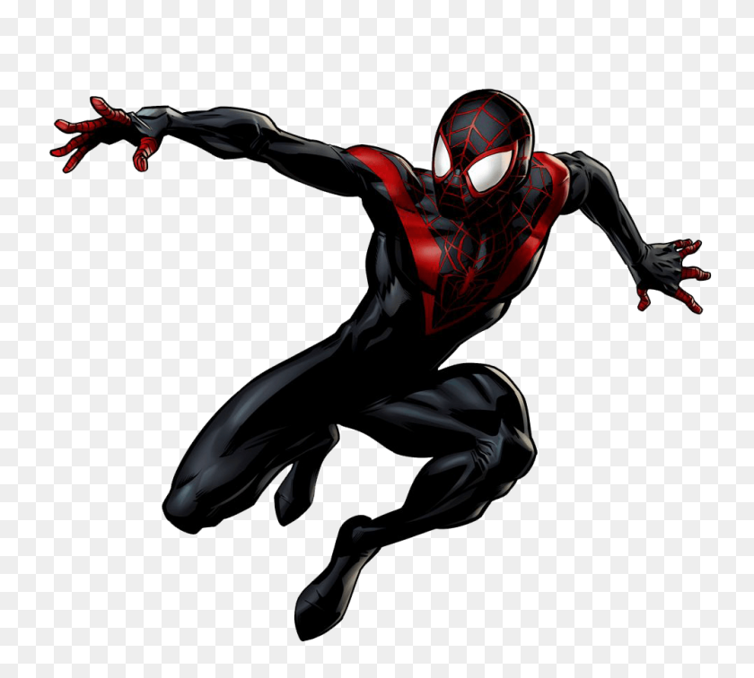 1000x893 A Poses Spiderman, Marvel - Miles Morales PNG