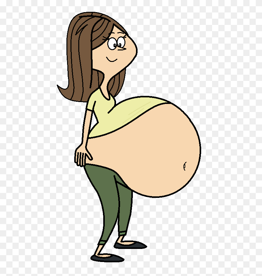 489x827 A Pregnant Lady - Pregnant Belly Clipart