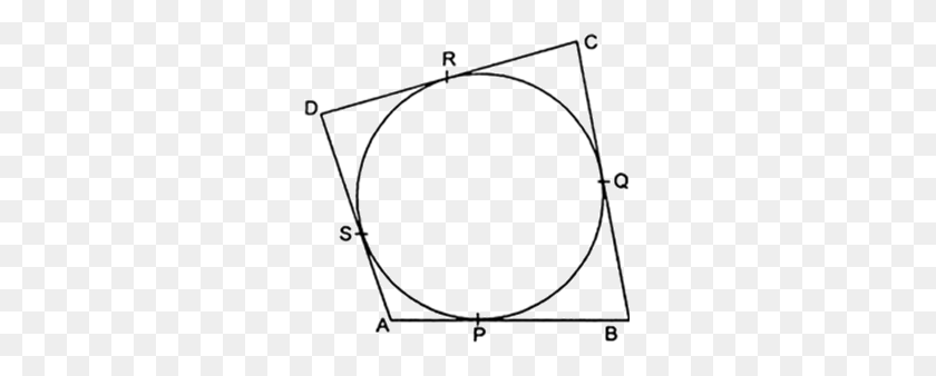 293x278 A Quadrilateral Abcd Is Drawn To Circumscribe A Circle Prove - Drawn Circle PNG