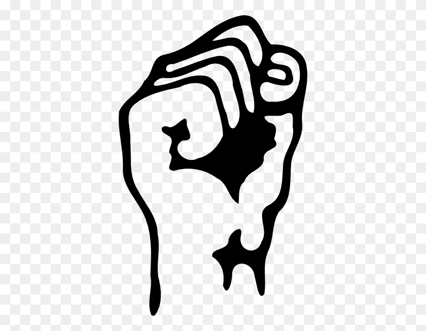 372x592 A Raised Fist Png, Clip Art For Web - Courage Clipart