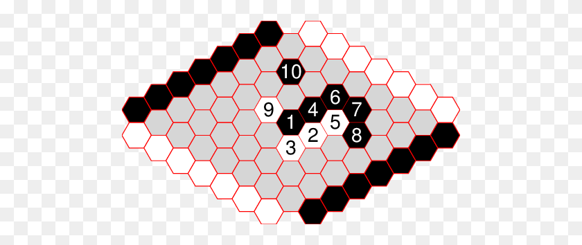 488x294 A Rare Occurrence A Game Of Random Turn Hex Under - Hex Pattern PNG