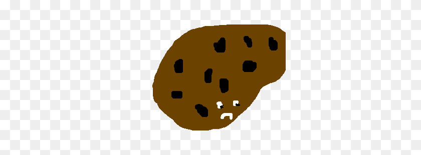 300x250 A Sad, Slightly Deformed Chocolate Chip Cookie Drawing - Chocolate Chip Cookie Clip Art